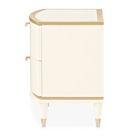 La Terrazza Creamy Pearl Large Nightstand from Michael Amini - Luna Furniture