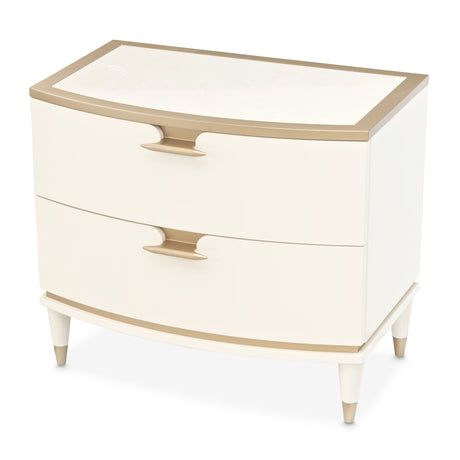 La Terrazza Creamy Pearl Large Nightstand from Michael Amini - Luna Furniture
