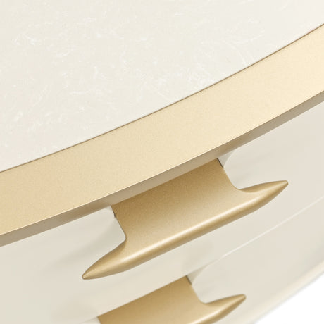 La Terrazza Creamy Pearl Large Nightstand from Michael Amini - Luna Furniture