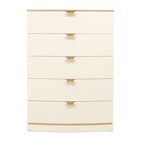 La Terrazza Creamy Pearl 5-drawer Chest from Michael Amini - Luna Furniture
