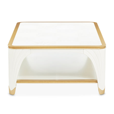 La Terrazza Creamy Pearl Rect. Cocktail Table Creamy Pearl from Michael Amini - Luna Furniture