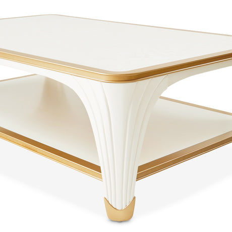 La Terrazza Creamy Pearl Rect. Cocktail Table Creamy Pearl from Michael Amini - Luna Furniture