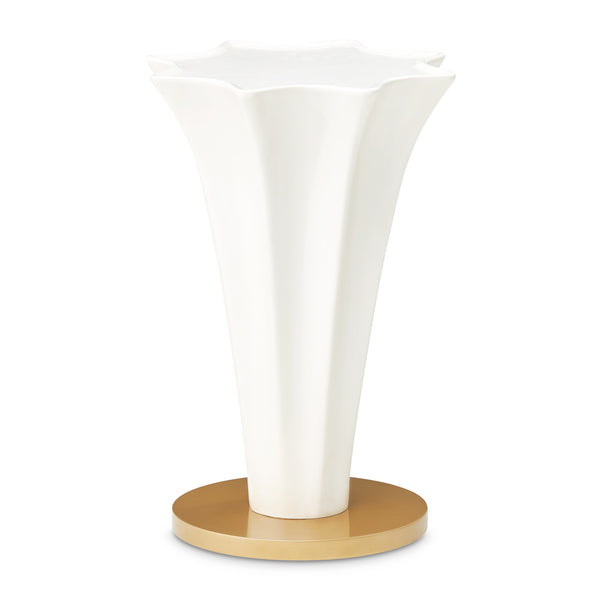 La Terrazza Creamy Pearl Chairside Table - Creamy Pearl
