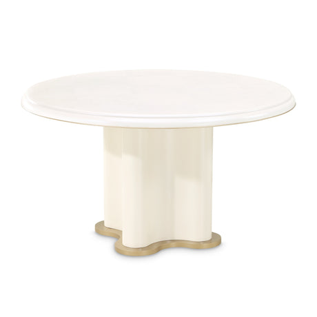 La Terrazza Creamy Pearl Round Dining Table from Michael Amini - Luna Furniture