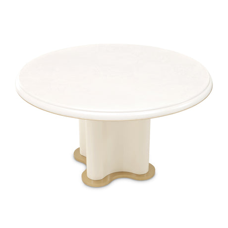 La Terrazza Creamy Pearl Round Dining Table from Michael Amini - Luna Furniture