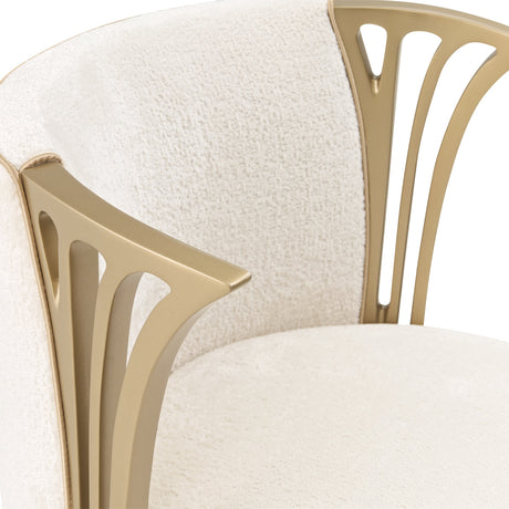 La Terrazza Creamy Pearl Vanity Chair from Michael Amini - Luna Furniture