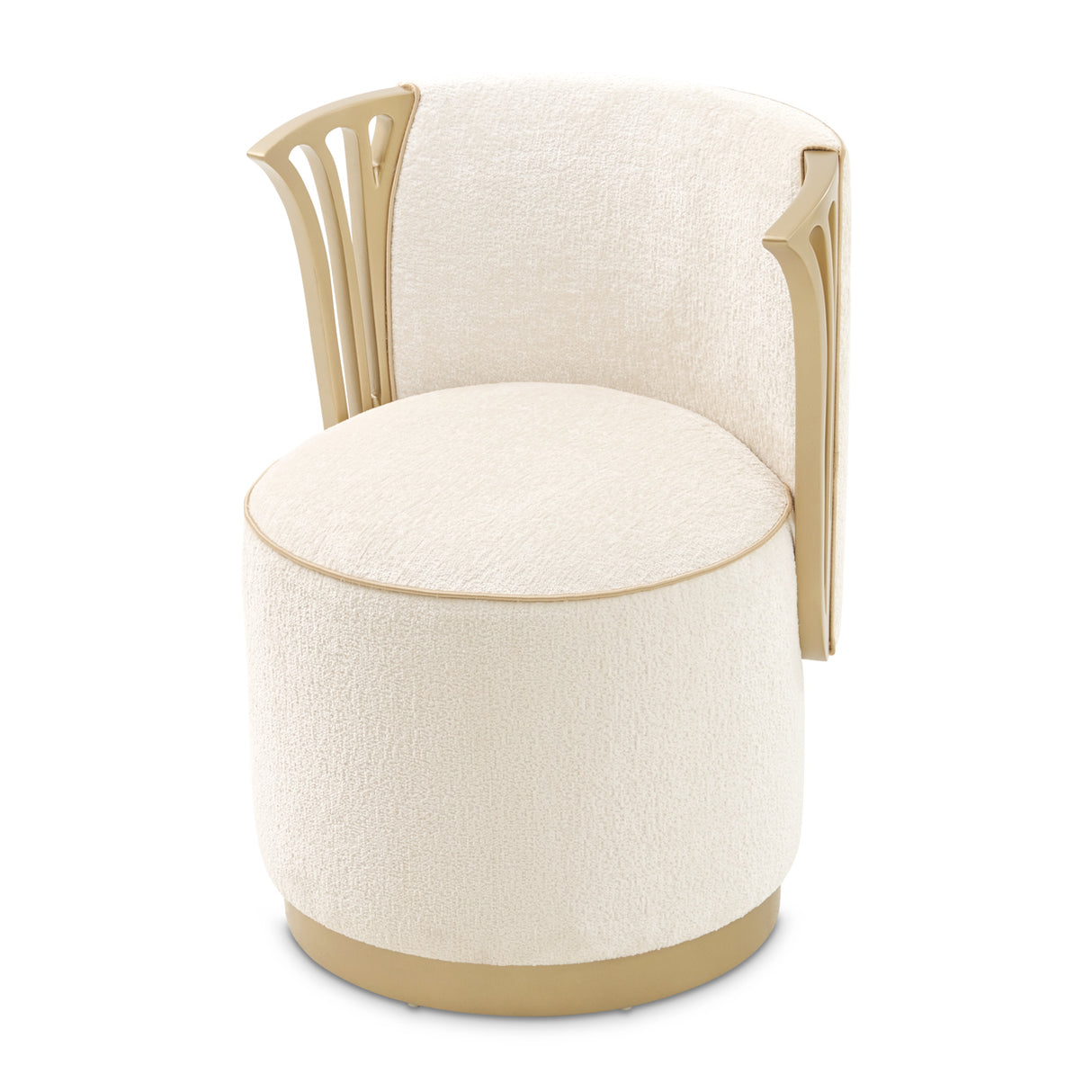 La Terrazza Creamy Pearl Vanity Chair from Michael Amini - Luna Furniture