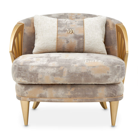 La Terrazza Light Champagne Accent Chair Cappuccino Light Champagne from Michael Amini - Luna Furniture