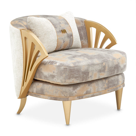 La Terrazza Light Champagne Accent Chair Cappuccino Light Champagne from Michael Amini - Luna Furniture