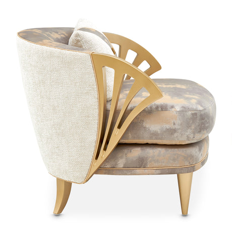 La Terrazza Light Champagne Accent Chair Cappuccino Light Champagne from Michael Amini - Luna Furniture