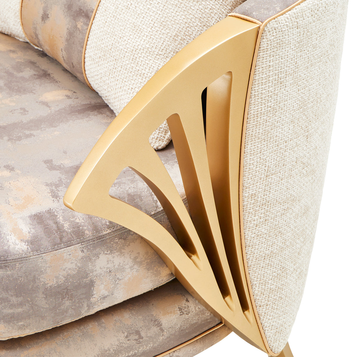 La Terrazza Light Champagne Accent Chair Cappuccino Light Champagne from Michael Amini - Luna Furniture