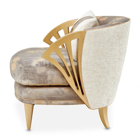 La Terrazza Light Champagne Accent Chair Cappuccino Light Champagne from Michael Amini - Luna Furniture