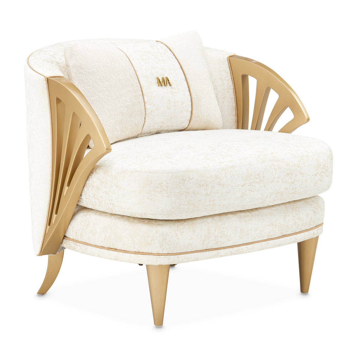 La Terrazza Light Champagne Accent Chair Starlight Light Champagne from Michael Amini - Luna Furniture