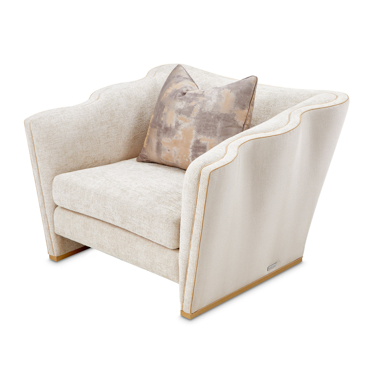 La Terrazza Light Champagne Matching Chair Cappuccino Light Champagne from Michael Amini - Luna Furniture