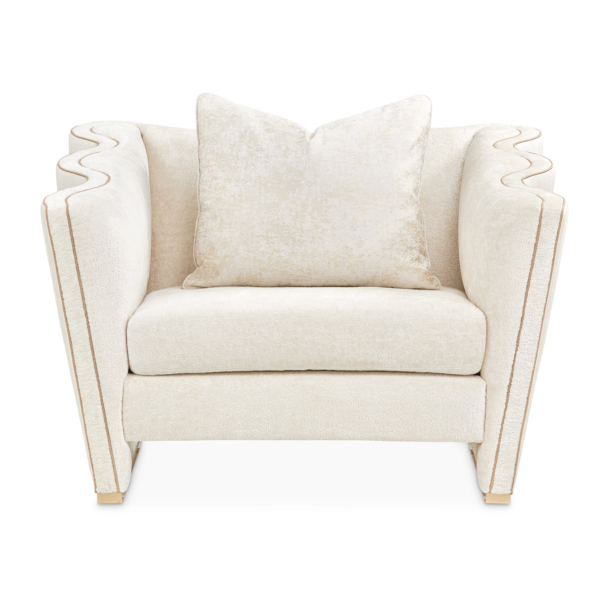 La Terrazza Light Champagne Matching Chair Starlight Light Champagne from Michael Amini - Luna Furniture