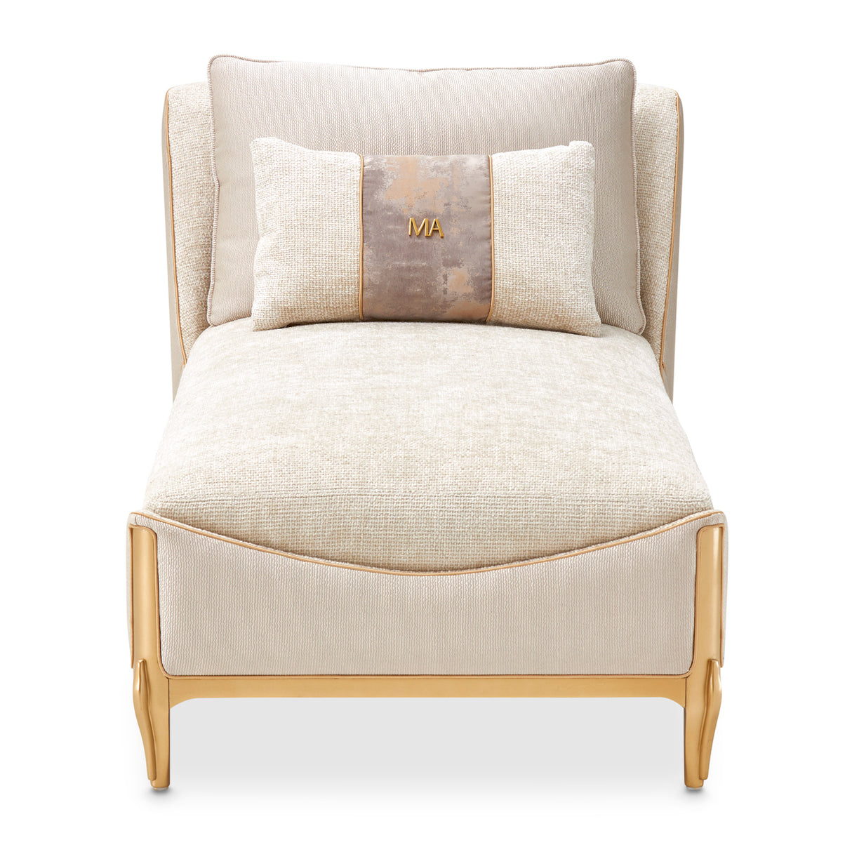 La Terrazza Light Champagne Chaise Cappuccino Light Champagne from Michael Amini - Luna Furniture