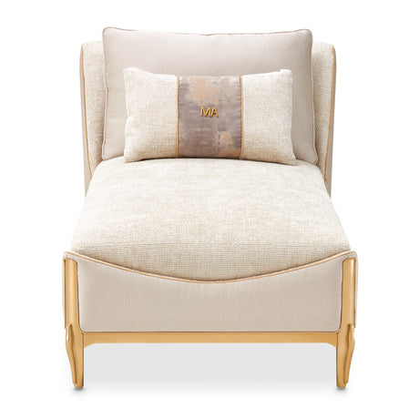 La Terrazza Light Champagne Chaise Cappuccino Light Champagne from Michael Amini - Luna Furniture