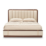 Mason Park Umber Queen Platform Bed W/lift Mechanism & Slats (4pc) from Michael Amini - Luna Furniture