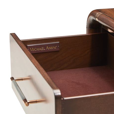 Mason Park Umber Nightstand With Led Lighting from Michael Amini - Luna Furniture
