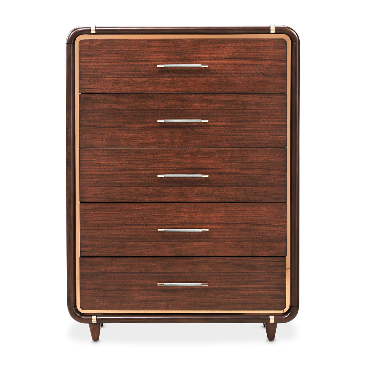 Mason Park Umber 5-drawer Chest from Michael Amini - Luna Furniture