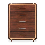 Mason Park Umber 5-drawer Chest from Michael Amini - Luna Furniture