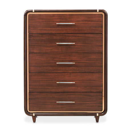 Mason Park Umber 5-drawer Chest from Michael Amini - Luna Furniture