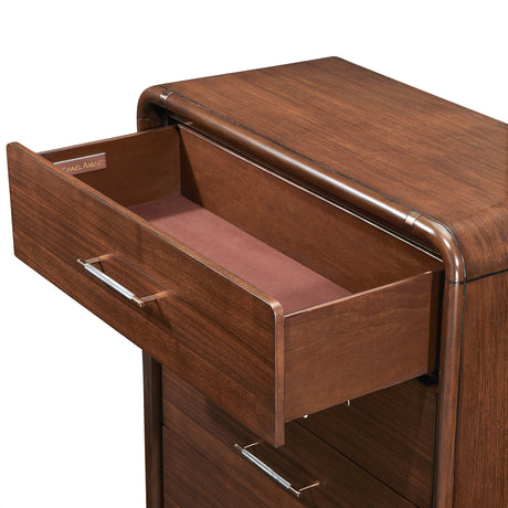Mason Park Umber 5-drawer Chest from Michael Amini - Luna Furniture