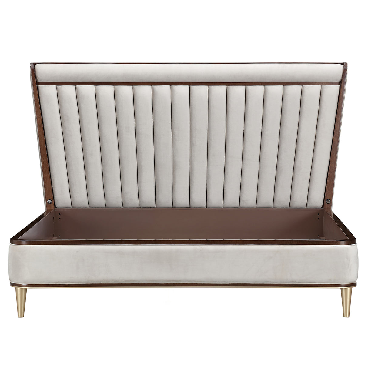 Houston Walnut Eastern King Channel Tufted Panel Bed 3pc from Michael Amini - Luna Furniture