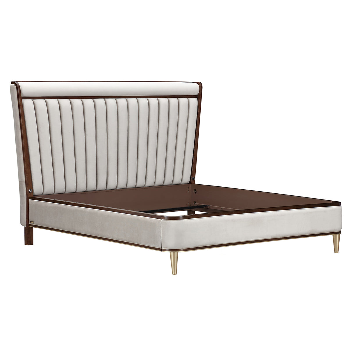 Houston Walnut Eastern King Channel Tufted Panel Bed 3pc from Michael Amini - Luna Furniture