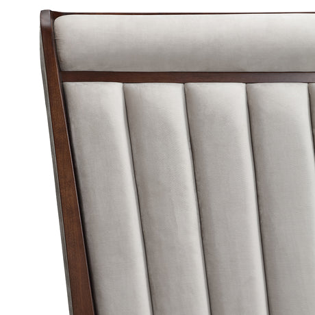 Houston Walnut Eastern King Channel Tufted Panel Bed 3pc from Michael Amini - Luna Furniture