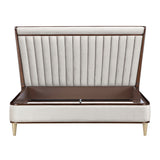Houston Walnut Eastern King Channel Tufted Panel Bed 3pc from Michael Amini - Luna Furniture