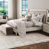 Houston Walnut Eastern King Channel Tufted Panel Bed 3pc from Michael Amini - Luna Furniture