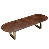 Houston Walnut Oval Dining Table from Michael Amini - Luna Furniture