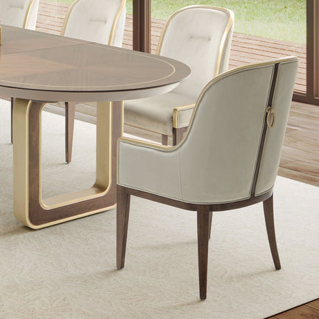 Houston Walnut Assmebled Arm Chair Walnut from Michael Amini - Luna Furniture