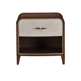 Houston Walnut 1-drawer Nightstand from Michael Amini - Luna Furniture