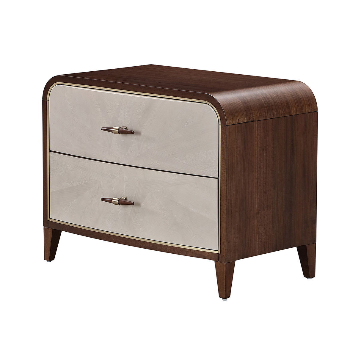 Houston Walnut 2-drawer Nightstand from Michael Amini - Luna Furniture