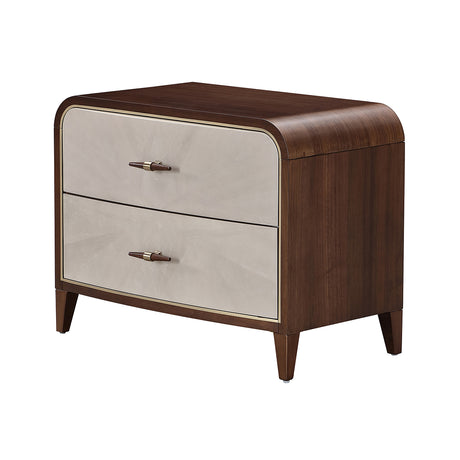Houston Walnut 2-drawer Nightstand from Michael Amini - Luna Furniture