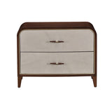 Houston Walnut 2-drawer Nightstand from Michael Amini - Luna Furniture