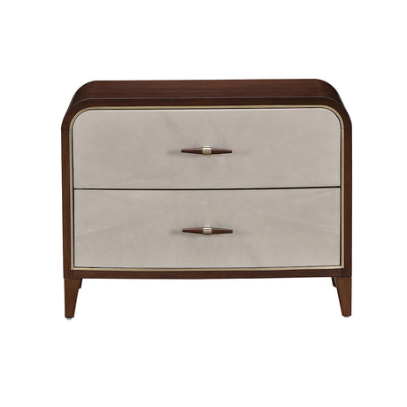 Houston Walnut 2-drawer Nightstand from Michael Amini - Luna Furniture