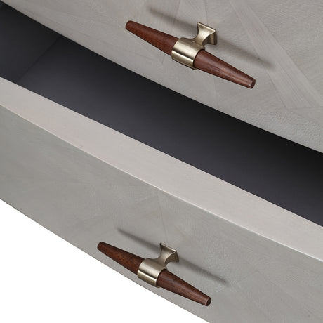 Houston Walnut 2-drawer Nightstand from Michael Amini - Luna Furniture