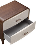 Houston Walnut 2-drawer Nightstand from Michael Amini - Luna Furniture