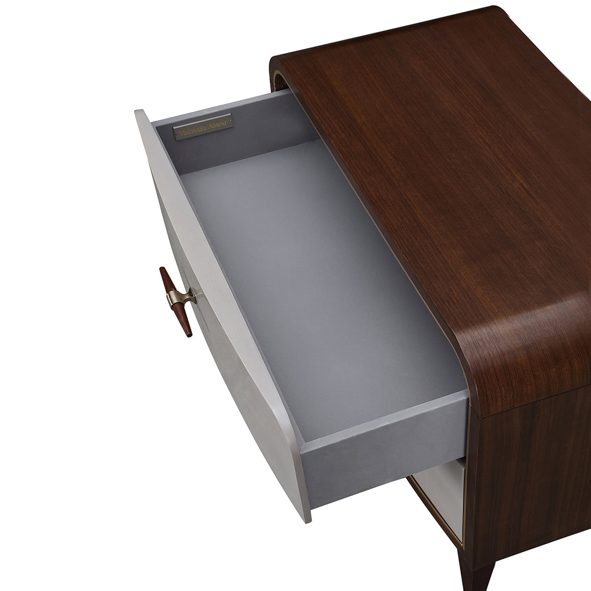 Houston Walnut 2-drawer Nightstand from Michael Amini - Luna Furniture