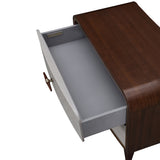 Houston Walnut 2-drawer Nightstand from Michael Amini - Luna Furniture