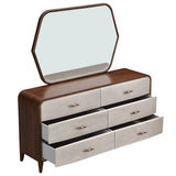 Houston Walnut Dresser With Mirror from Michael Amini - Luna Furniture