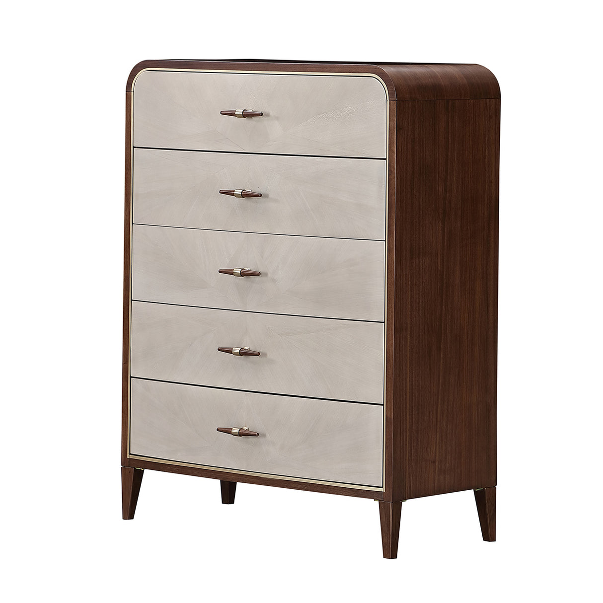 Houston Walnut 5 Drawer Chest Walnut from Michael Amini - Luna Furniture