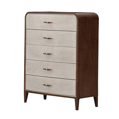 Houston Walnut 5 Drawer Chest Walnut from Michael Amini - Luna Furniture