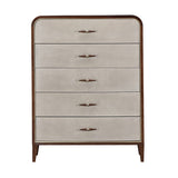 Houston Walnut 5 Drawer Chest Walnut from Michael Amini - Luna Furniture