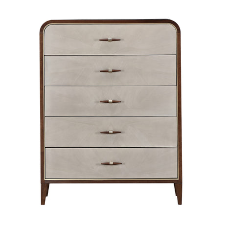 Houston Walnut 5 Drawer Chest Walnut from Michael Amini - Luna Furniture