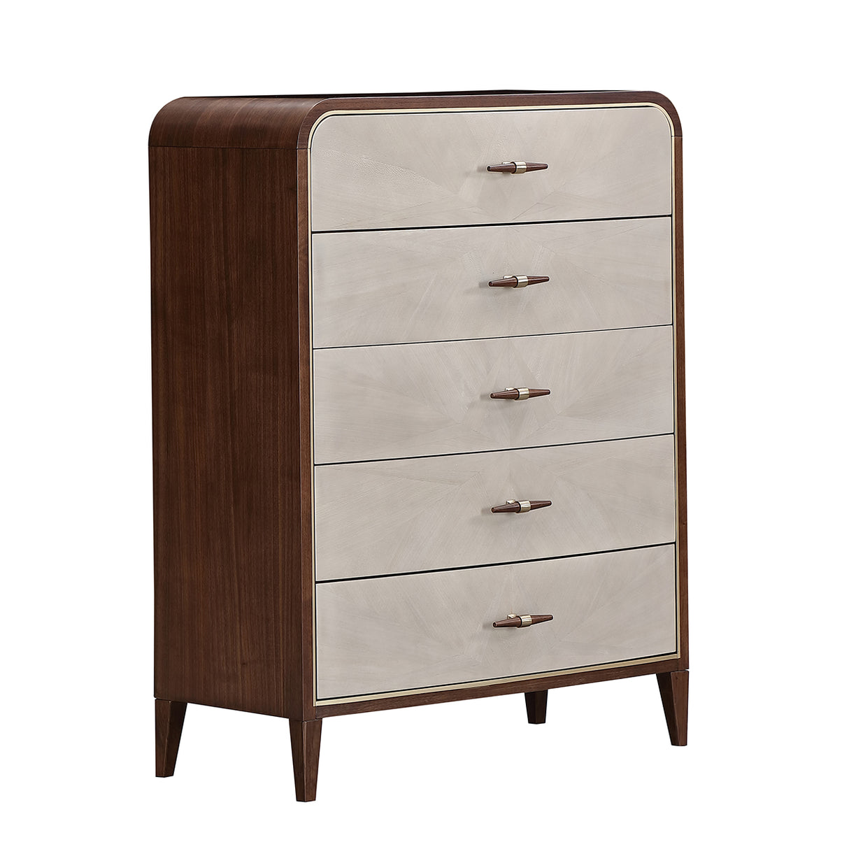 Houston Walnut 5 Drawer Chest Walnut from Michael Amini - Luna Furniture