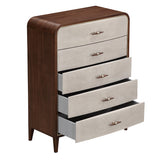 Houston Walnut 5 Drawer Chest Walnut from Michael Amini - Luna Furniture